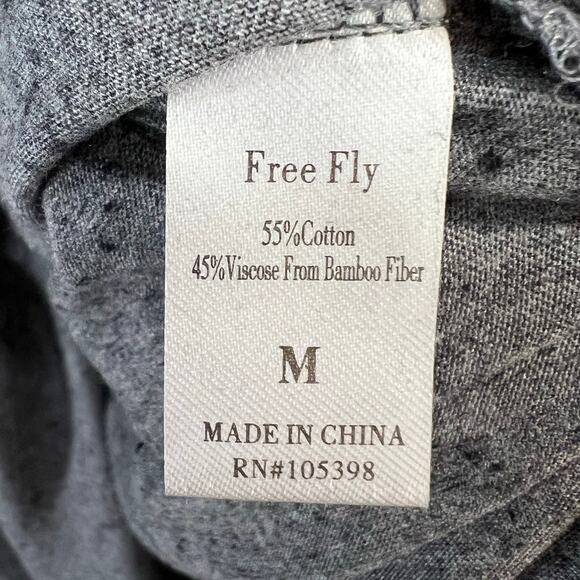 Free Fly Bamboo Heritage Midi Dress M Heather Flint Gray Cotton Bamboo Pockets - Picture 13 of 16